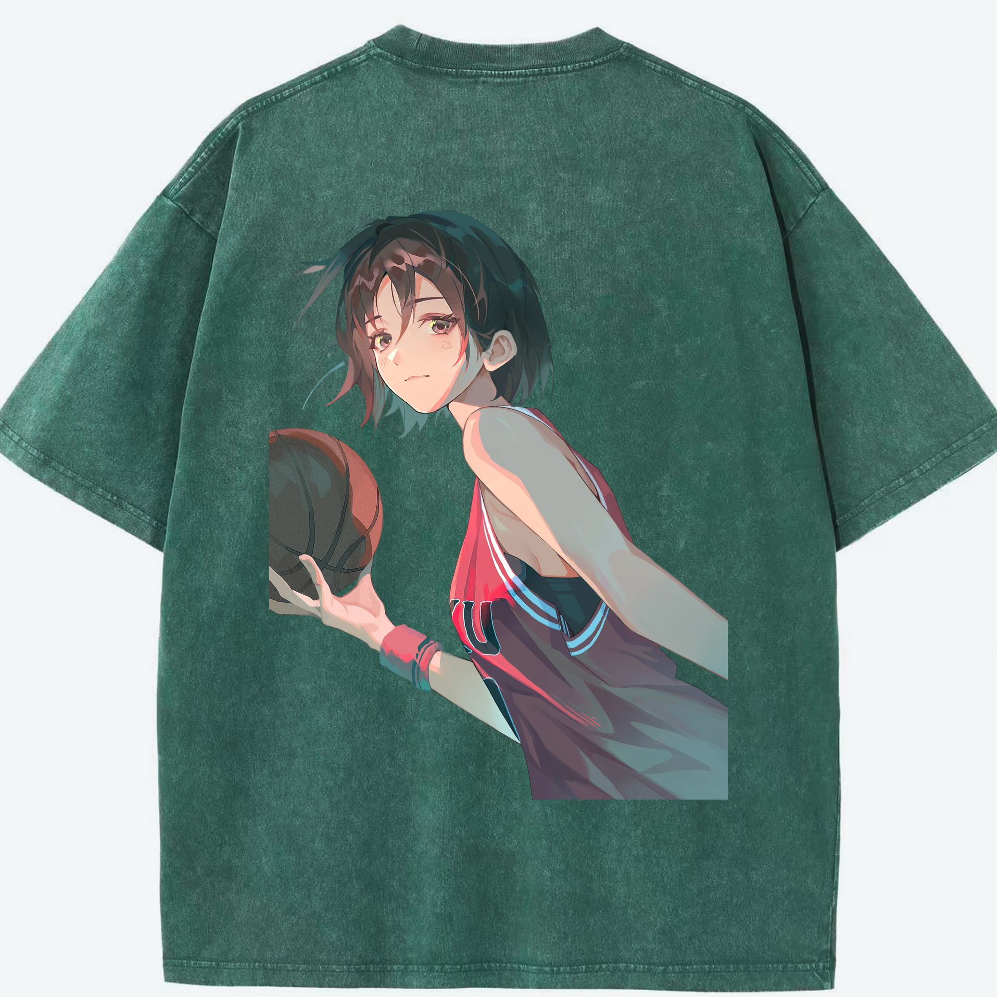 SLAM DUNK／スラムダンク 綿100% ヴィンテージ風 半袖Tシャツ（背面プリント）